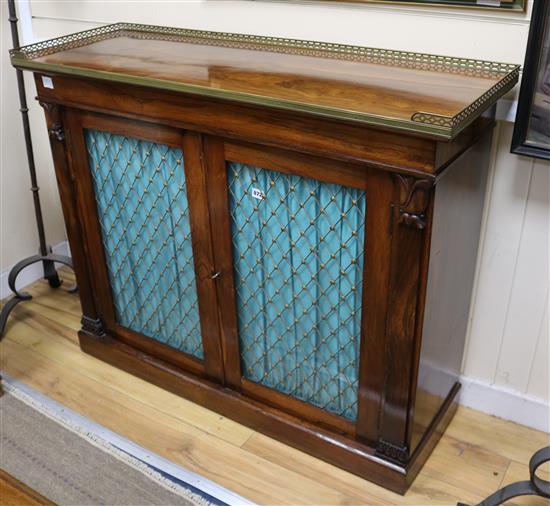 A William IV rosewood chiffonier W.118cm